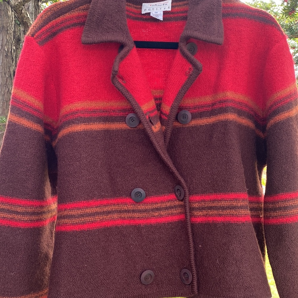 Vintage Wool Jacket ,Talbots Double Breasted Grea… - image 4